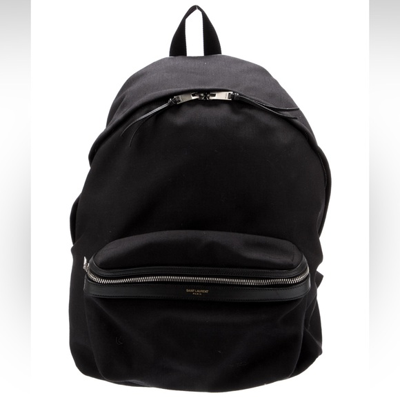Saint Laurent City Canvas Backpack - Picture 1 of 8